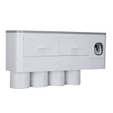 Hanging Magnetic Toothbrush Holder Set with Toothpaste Dispenser Squeezer Toiletry Drawer Holder for V1294-YM0716-3112220052511