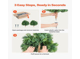 Artificial Topiary Boxwood Trees with Ground Spike, 2 Set 559mm Faux Shrubs & Bushes Potted Plants, V952-DDMJCRGXJHYMH3FA0001V0