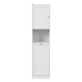 Artiss Tall Bathroom Storage Cabinet with Tilt Out Laundry Hamper White 170cm FUR-S-BATH-TB170-BAG-WH