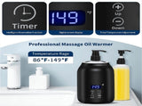 Massage Oil Warmer, Electric Digital Heater with Two Bottles, Portable Lotion Heated Dispenser US V1369-AZ3-W-08457