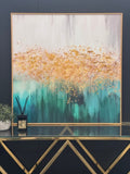 Pacific Green Square Framed Canvas Wall Art - Small V292-PACIFIC-GREEN-SQUARE-WALL-ART