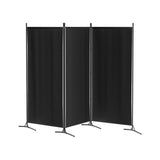 Artiss 3 Panel Room Divider Screen 260x180cm Fabric Black RD-D-PLY-260-BK