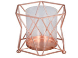 Plant Vase with Wrought Iron Flower Stand Transparent Glass Flower Pot Hydroponic Vase for Living V1294-YM0715-3115210273411