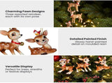 Christabelle 3 Reindeer Christmas Ornaments Assorted Cute Novelty Figures 9cm Xmas Tree Decorat 112_SHD2004