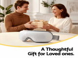 Livemor Eye Massager with Heat & Vibration 180&deg Foldable Electric Eye Heat Mask with Bluetooth EYE-MASSAGE-01-WH
