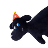 Cute Animal Plush Pillow Soft Comfortable Elastic Stuffed Doll Cushion for Home Bedroom Black Dog V1294-YM0626-3117220309812