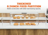 Pastry Display Case, 2-Tier Commercial Countertop Bakery Display Case, Acrylic Display Box with Rear V952-YKLMBZSJYKL2HBKHNV0