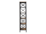 6 Tier Tall Bookshelf, Rustic Brown V1127-AU-CS03-BRN