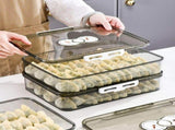 Large Capacity Transparent Plastic Food Storage Container with Airtight Sealing Lid for Refrigerator V1366-AZ2-W-14670