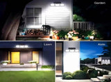 (2-piece set)74 LED solar sensor lights with motion sensors, 3-level brightness mode outdoor wall V1105-YATLD-01