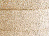 Round Stacked Ottoman Stool Teddy Fleece Fabric Foot Rest 38cm BEIGE V274-FT-STP067-BE