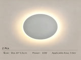 20CM White Regular Eclipse Wall Light 2Pcs Stepless Dimming V1221-XM-LB440-GM31