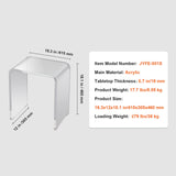 Acrylic End Table, C-Shaped Lucite Side Table, Clear Acrylic Side Table for Drink, Food, Snack used V952-YKLBZXTMSDGZUGWAPV0