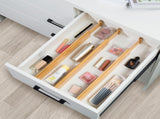 Adjustable Bamboo Drawer Dividers, Expandable Drawer Organizer for Kitchen, Bedroom, Bathroom, V1258-DP02-C-1091
