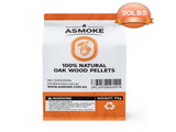 ASMOKE 100% Natural Premium Oak Wood BBQ Pellets for Smoker & Grill V642-20-LBS-9-5-KG-OF-100-PURE-OAK-PELLETS-COPY