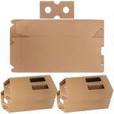 5-Pack Khaki Paper Wine Bottle Boxes with Hand-Polished Finish, Packaging Set V1192-AZ-W-21010