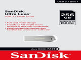 SANDISK SDCZ74-256G-G46 256G ULTRA LUXE PEN DRIVE 150MB USB 3.0 METAL V28-FUSSAN256GCZ74