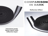 1 Roll Reflective Ribbon Sew On Tape High Visibility Nylon Silver Florescent Safety Webbing for V1192-AZ-W-17398