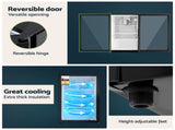 Devanti 105L Bar Fridge Glass Door Mini Fridge Countertop Cooler Black BF-F-G-105L-BK