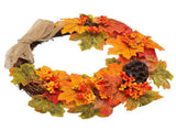 Artificial Fall Wreath Door Hanging Maple Leaf Wreath Garland Home Festival Decoration V1294-YM0710-3115210132811