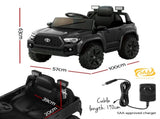Kids Electric Ride On Car Toyota Tacoma Off Road Jeep Toy Cars Remote 12V Black RCAR-LS-TOYO-BK