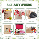 50Pcs 20X30cm Drawstring Storage Bags Calico Bags Linen Tote Gift Bag Bulk V201-W12783644