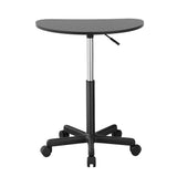 Artiss Laptop Desk Portable Height Adjustable Table Caster Wheels 60CM Black LA-DESK-RD-60-BK
