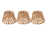 3PCS Faux Rattan Lamp Shades Bohemian Style Paper Braided E14 Bulb Clip On Decorative Lampshade for V1294-YM0901-3119240098711
