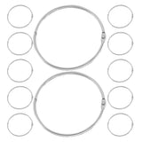 12Pcs Metal Loose Binder Rings Plated Silver Openable Book Rings for Office Scrapbooks and V1369-AZ3-W-22750
