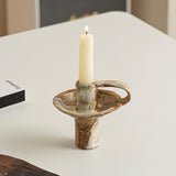 Taper Holders, Vintage Ceramic Pillar Brass Holder, Handmadesticks Holders, V1188-ZC-DLL-493