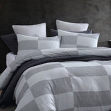 Platinum Collection Region Grey Polyester Cotton Jacquard Quilt Cover Set Queen V442-LED-QUILTCS-REGION-GREY-QS