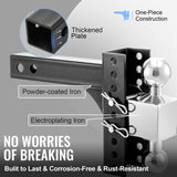 VEVOR Adjustable Trailer Hitch, 6" Rise & Drop Hitch Ball Mount 2" Receiver 22,000 LBS Rating, 2 and V952-TZT2INCH6INCHKW2BV0
