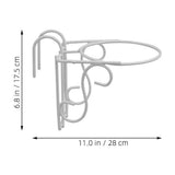 Hanging Bonsai Rack White Iron for Balcony Yard Storage 2Pcs V1192-AZ-W-32906