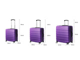 Slimbridge 3PC Luggage sets Suitcase Purple LG1010-PP