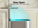 Cefito Kitchen Trash Can 40L Pedal Bins Rubbish Bin Steel with Soft Close Lid, Removable Inner RB-40L-1C-GY