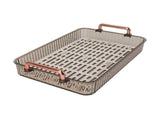 Tea Tray Rectangular Double Layer Drainage Rack Tea Serving Tray for Parties Coffee Table Kitchen V1294-YM0901-3118230273113