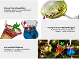 Christabelle 3 Glass Cocktail Christmas Ornaments Assorted Novelty 13cm Xmas Tree Decorations H 112_SHD2001