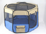 YES4PETS Small Blue Dog Cat Puppy Rabbit Guinea Pig Cage Cat Soft Playpen V278-SP3545_BLUE