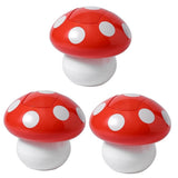 Red Decorative Mushroom Trash Bucket, , Multi-Use, 3Pcs V1366-AZ2-W-13543