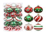 30Pcs Ball Ornaments, Red and Green Ornaments, Tree Decorations, 2.4in V1192-AZ-W-20974