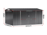 Giantz Garden Shed 3x2.18M Outdoor Storage Sheds Tool Workshop House Shelter SHED-GAB-7X10-ABC