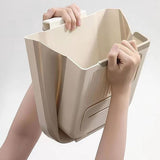 Folding Kitchen Garbage Can Wall Mounted Hanging Trash Bin No Drill Cabinet Door Trash Can Large V1370-AZ4-09065