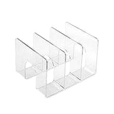 Desktop 3 Grid Bookend Transparent Vertical Book Organizer Divider Book Desktop Shelf for School V1294-YM0901-3117240232411