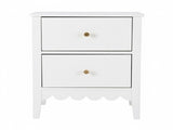 Artiss Bedside Table 2 Drawers Bedroom Storage Nightstand White FURNI-G-BS-01-WH