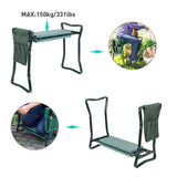 XXL Garden Kneeler Seat Stool with Pocket, 150kg Load V178-66983