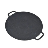 Round Korean BBQ Grill Pan with Non-Stick Iron Surface for Indoor Cooking, Outdoor Camping, Parties V1189-LC-HW-00573