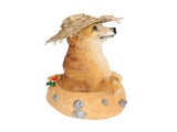 Straw Hat Meerkat Ornaments Meerkat Garden Statue Flower Pot Decoration Resin Crafts for Lawn Garden V1294-YM0715-3111210436111