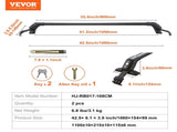 Universal Roof Rack Crossbar for Naked Roof Vehicle Aluminum with Lock V952-CDHGJTYKTYKLLODD1V0