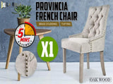 French Provincial Dining Chair Oak Leg AMOUR CREAM V274-FT-FC8443-CR1