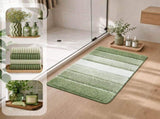 Bathroom Rugs,Ultra Soft Absorbent Bath Mat,Beige Non-Slip TPR Backing Stays in Place, Machine V1107-113-35468-GRN4